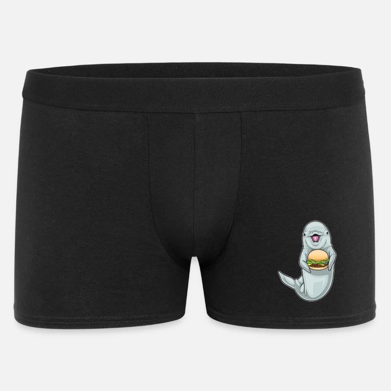 Dolphin Cheeseburger - Men's Boxer Shorts - black
