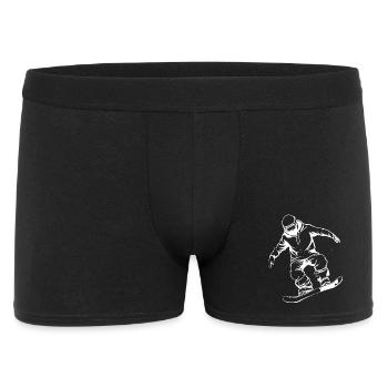 Dessin de snowboarder - Boxer Homme - noir - Devant