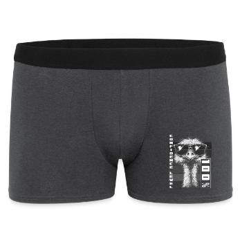 Confident Ostrich Bird Sunglasses Gift - Men's Boxer Shorts - charcoal grey - Front