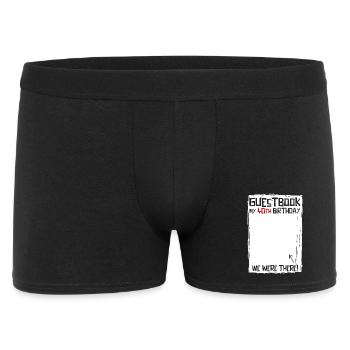 40 years | 40th Birthday | Funny Guestbook - Men's Boxer Shorts - black - Front