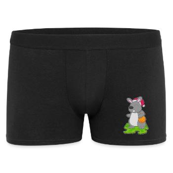 Basket-ball de Noël Bunny - Boxer Homme - noir - Devant