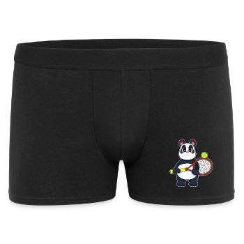 Panda Tennis Racket - Men's Boxer Shorts - black - Front