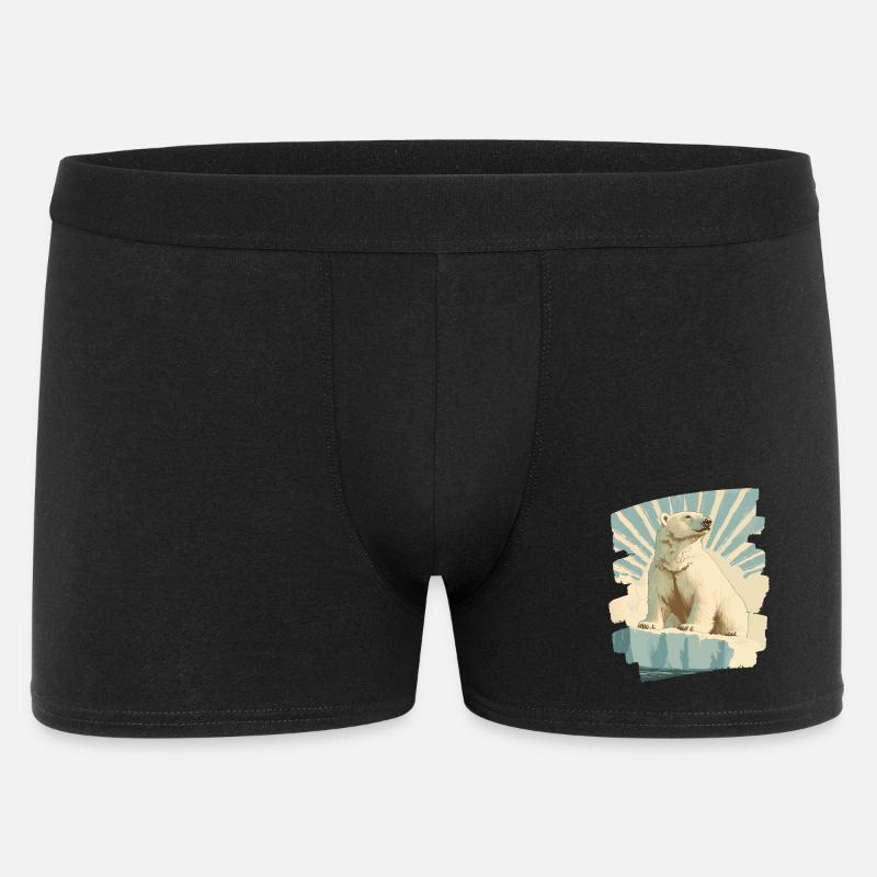 Eisbär - Männer Boxer Shorts - Schwarz