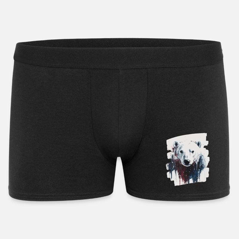 Eisbär Graffiti Sprayer - Männer Boxer Shorts - Schwarz