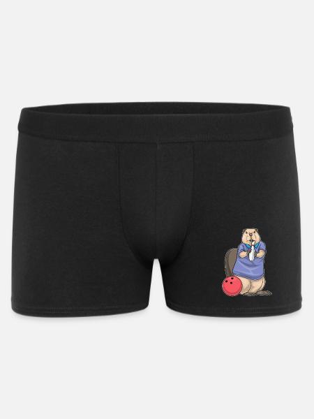 Beaver Bowling Bowling Ball - Men's Boxer Shorts - black