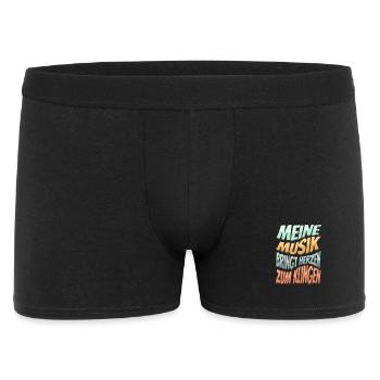 Meine Musik bringt Herzen zum Klingen Musiker - Männer Boxer Shorts - Schwarz - Vorne