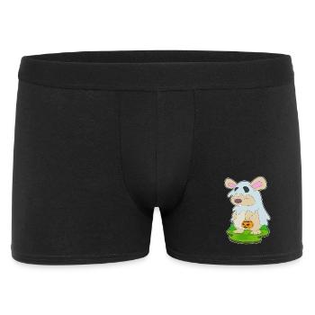 Hase Halloween Geist - Männer Boxer Shorts - Schwarz - Vorne