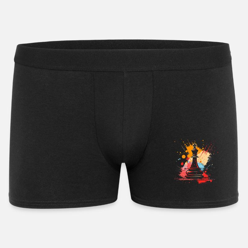 Schachfiguren Graffiti - Männer Boxer Shorts - Schwarz
