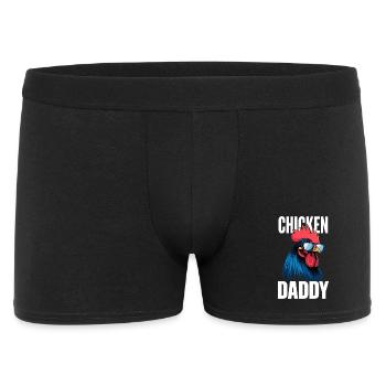 Poulet Papa Poulets Fête des Pères Volaille Fermier Coq - Boxer Homme - noir - Devant