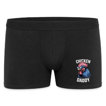 Poulet Papa Poulets Fête des Pères Volaille Fermier Coq - Boxer Homme - noir - Devant