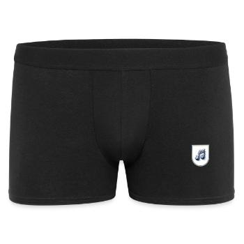Musical notes in coat of arms style - Men's Boxer Shorts - black - Front