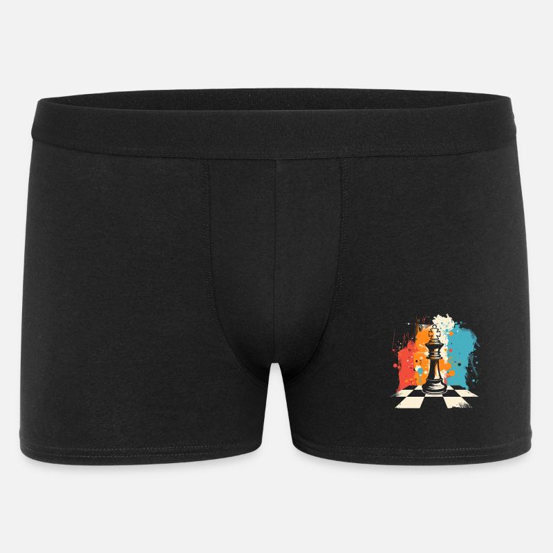 Schachfigur - Männer Boxer Shorts - Schwarz