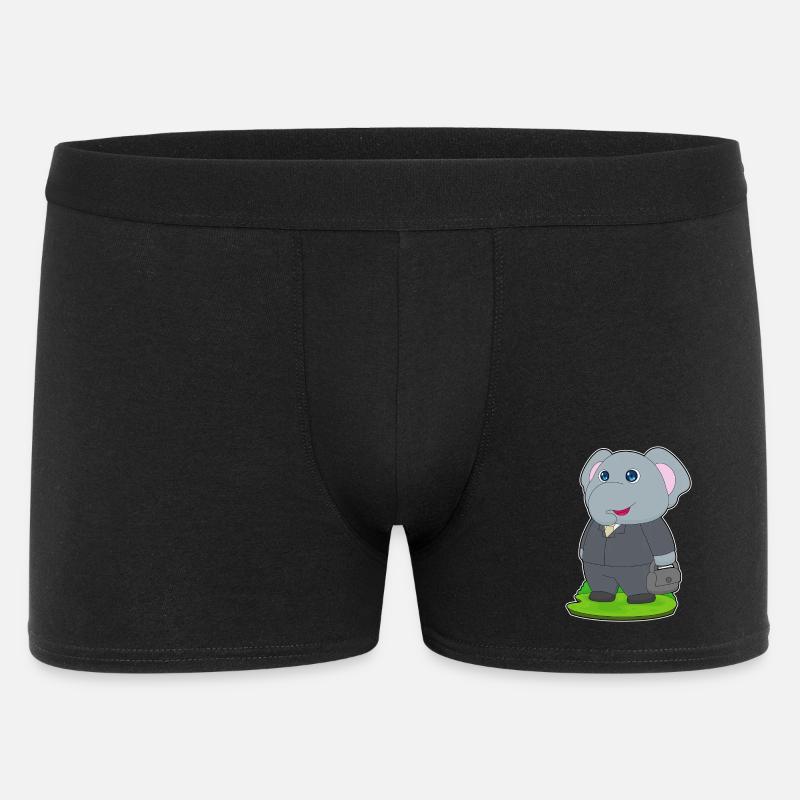Elefant Gentleman Tasche - Männer Boxer Shorts - Schwarz