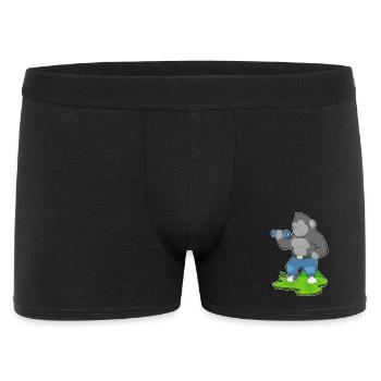 Gorilla Bodybuilder Dumbbell Bodybuilding - Men's Boxer Shorts - black - Front