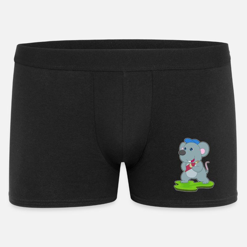 Maus Flasche Rotwein - Männer Boxer Shorts - Schwarz