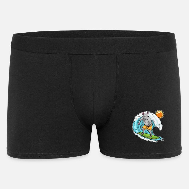 Ratte Sommer Surfer - Männer Boxer Shorts - Schwarz