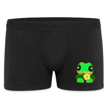 Grenouille mignonne avec fleur - Boxer Homme - noir - Devant