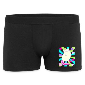 Licorne Licornes Chat Chat Rétro Enfants - Boxer Homme - noir - Devant