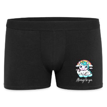 Unicorn Gym Motivation - Always Be You - Men's Boxer Shorts - black - Front