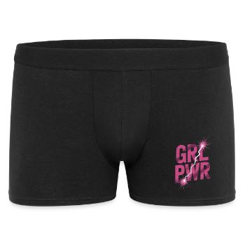 Frauen Power GRL PWR Girl Patriarchat Feminismus - Männer Boxer Shorts - Schwarz - Vorne
