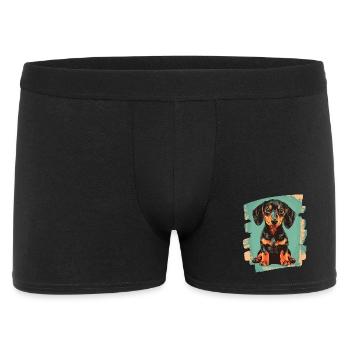 Teckel Dackel - Boxer Homme - noir - Devant