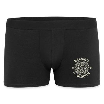 Balance and Blooom Floral Yin Yang Art - Men's Boxer Shorts - black - Front