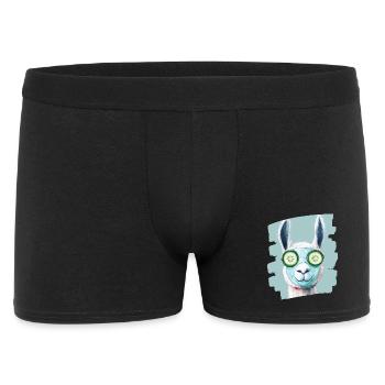 Masque de soin auto-soin Llama Alpaga Beauty - Boxer Homme - noir - Devant