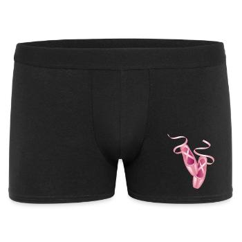 Ballerines roses & ruban de satin - Motif de danse élégant - Boxer Homme - noir - Devant