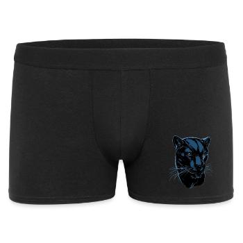 Panther Leopard Raubkatze Süße Großkatze Panter - Männer Boxer Shorts - Schwarz - Vorne