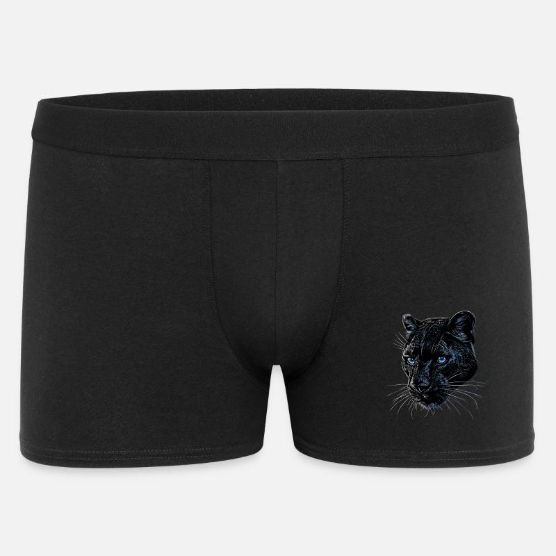 Panther Leopard Raubkatze Süße Großkatze Panter - Männer Boxer Shorts - Schwarz