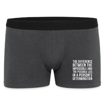 la différence entre l’impossible et le - Boxer Homme - charbon - Devant