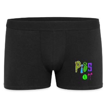 Hau ab - Männer Boxer Shorts - Schwarz - Vorne