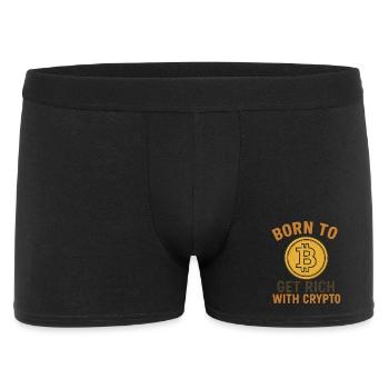 Get Rich with Crypto - Men's Boxer Shorts - black - Front