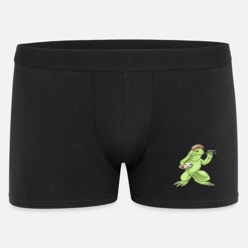 Frosch Maler Pinsel Malen - Männer Boxer Shorts - Schwarz