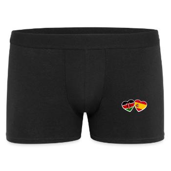 Kenya Espagne Coeur Amour Drapeau Espagnol Kenyans - Boxer Homme - noir - Devant
