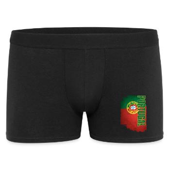 Drapeau vertical du Portugal, fierté portugaise - Boxer Homme - noir - Devant