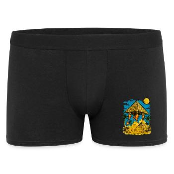 Alien Pyramid Landing Ancienne Invasion Sci-Fi tee - Boxer Homme - noir - Devant