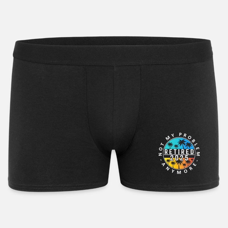 Retired 2025 Palm Sunset Design - Men's Boxer Shorts - black