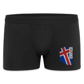 Drapeau vertical de l’Islande, j’aime l’Islande - Boxer Homme - noir - Devant