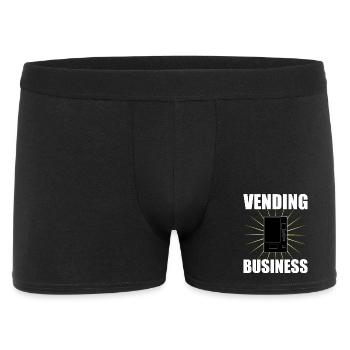 Snack vending machine and vending business lettering - Men's Boxer Shorts - black - Front