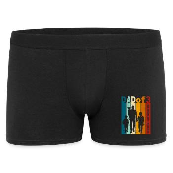Dad & 3 Sons Gift Design for Father's Day - Men's Boxer Shorts - black - Front