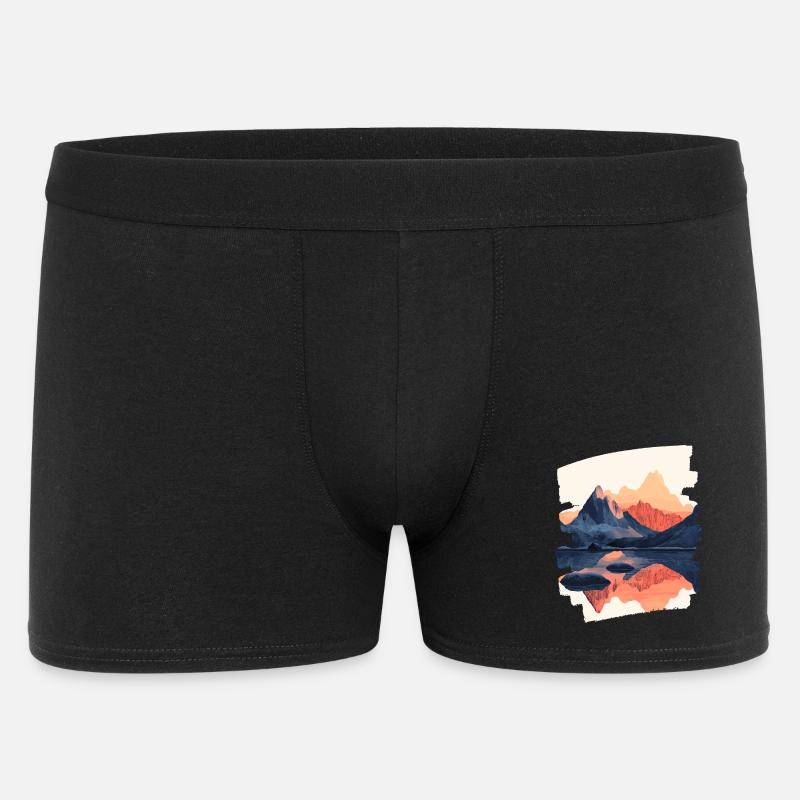 Berge Klettern Kletterer Wandern - Männer Boxer Shorts - Schwarz