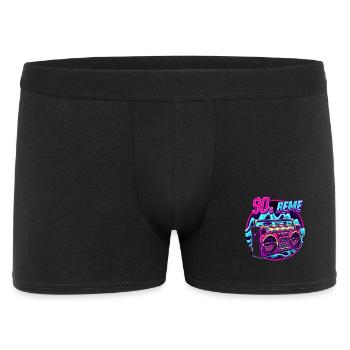 90s - Neon Boombox Retro Music Style - Men's Boxer Shorts - black - Front