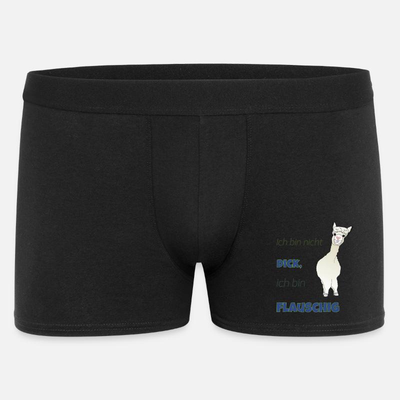 Ich bin nicht dick, ich bin flauschig! - Männer Boxer Shorts - Schwarz