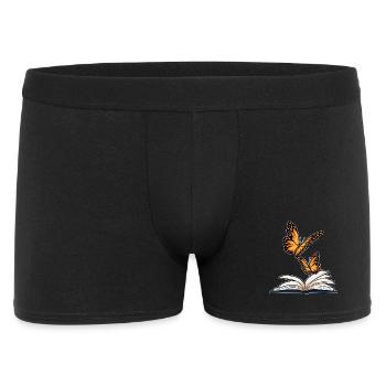 Butterfly Book - Men's Boxer Shorts - black - Front