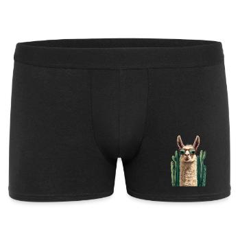 Funny Llama Alpaca Llama Animal Gift - Men's Boxer Shorts - black - Front