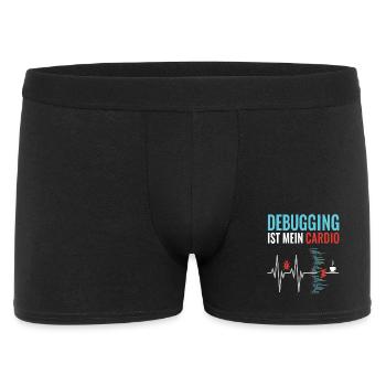 Debugging is my cardio - programmer nerd - Men's Boxer Shorts - black - Front