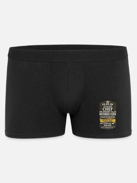 STOLZER CHEF VON VERDAMMT TOLLEN MITARBEITERN - Männer Boxer Shorts - Schwarz