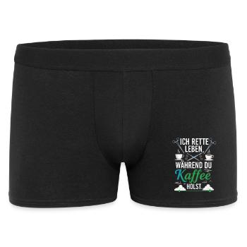 I'll save lives while you get coffee - Saying - Men's Boxer Shorts - black - Front