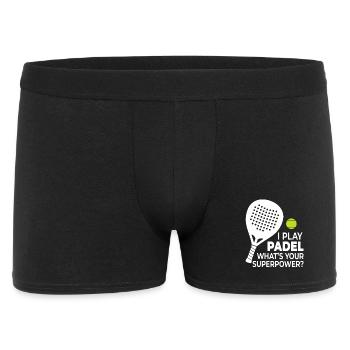 I play padel - What ́s your superpower? - Men's Boxer Shorts - black - Front